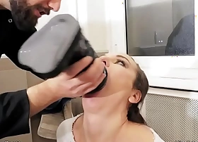 Nataly gold - extreme slut deepthroat with huge dildo