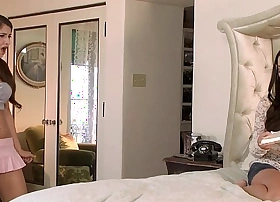 Karina whie catches her sister reading her diary and spanks her