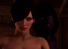 Hammer away witcher futanari - shemale with telling cock fucking ciri rough