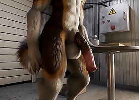 Furry fucks a fleshlight