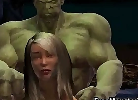 Foxy 3d babe gets fucked by the incredible hulk-high 2