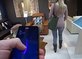 Vibrating panties while shopping - public fun with unrefined pub