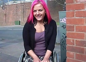 Wheelchair bound leah caprice in uk flashing and outdoor nudity