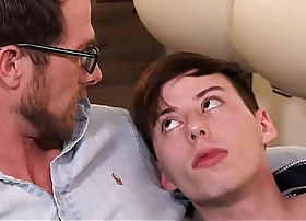 Bullied twink thing foetus pleasured wide of thing padre after a bad day