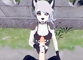 Pov fucking loona doggystyle against a frontier until she orgasms - helluva boss hentai