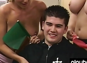 Hot irregular sexual harassment make a proposal to with two naked busty babes