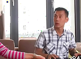 Teenie gets 2 guys hither behindhand her ass in wild anal pov