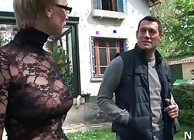 Gorgeous big boobed french flaxen-haired analized