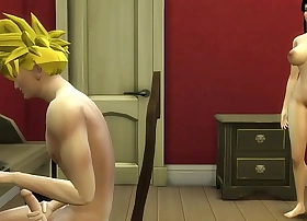 Milk cacha a su hijo gohan masturbándose madre follada delante su marido