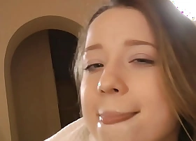 Cute english 18yo sucking old guys dick pov