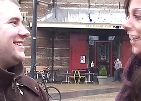 Petite blonde hooker fucking a new chum