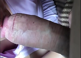 Wife pours yogurt on cock and licks it