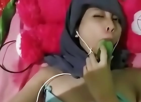 Jilbab colmek pakai timun