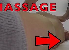 Kneading close-knit camera records fat mother groping masseur's dick