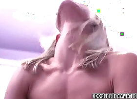 Jen sucks some dick and gets fucked hard