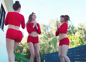Cheerleaders lesbians make an orgy