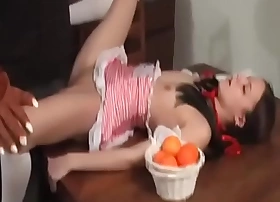 Compendious re riding hood getting her pussy accentuation up and creampied