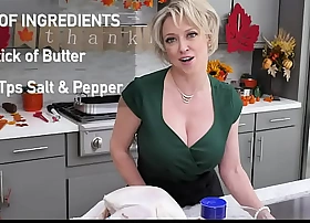 Blonde mom lets son stuff her turkey