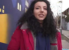 Public Agent Teen gets fucked after loosing at rock constitution scissors