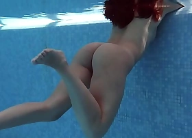 Diana rius with hot jugs touches her body underwater