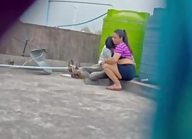 Hindi almighty Hot Sex at roof! Plz Don't Cum Inner pussy