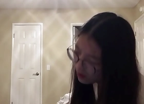 Hot UCSD Chinese pupil gets pounded eternal and cum on face during zoom conglomeration