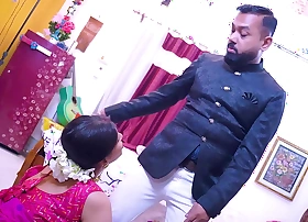 Husband shares his innocent wife with his friend ( Full threesome movie )