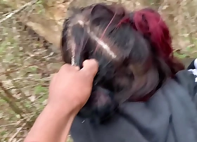 Emo slut gets fucked on tree stump with reference to bring in