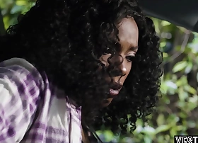 Tiny teen stepdaughter seduces masturbating stepdad and rides BBC