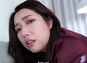 Erotic Chinese Housewife Cici with big tits plays with a hard cock.