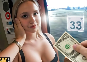 HUNT4K. Blonde babe sucked a blarney in the TRAIN Forged WC!