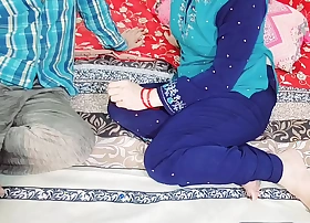 Desi Hot Couple Anal Fucking in Bedroom, Husband Enjoyed Rough Anal Sex With Down in the mouth Hindi Audio, indian Wife Doggystyle Anal Fuck