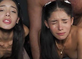 You Can Knock off This ! - Testing Her Boundries In 2h Threesome w/ Petite Latina ´´