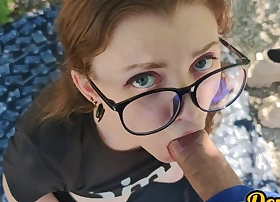 CUTE Unfocused IN GLASSES AND A SKIRT GIVES A BLOWJOB AND HAS ANAL SEX TO Win Heaps OF SPERM